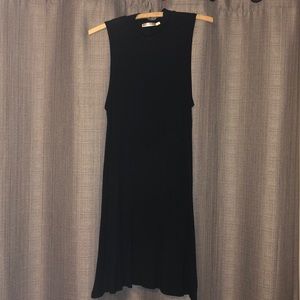 Black high neck flowy dress